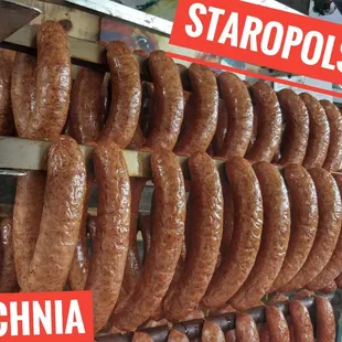 Kielbasa made daily smoke daily everyday even days are closed that's called Fresh!
