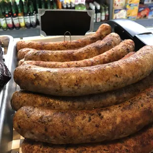 Fresh baked kiełbasa