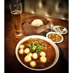 Beef Stroganoff.w/Potato Dumplings! Polish Beer! &quot;Staropolska&quot; Highly Recommended! Great Polish Food!Super inside Decor! Cool!