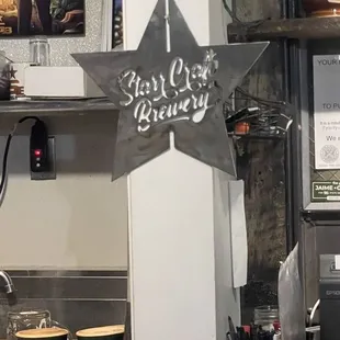 a star hanging from the ceiling