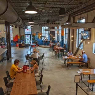 people sitting at tables