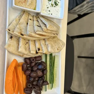 Hummus platter @ Starr Hill Brewpub