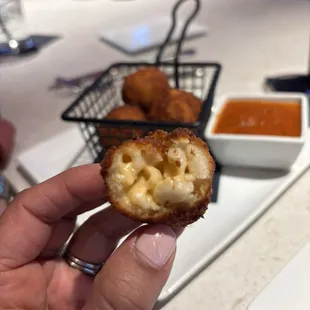 Mac and cheese balls, a bit bland