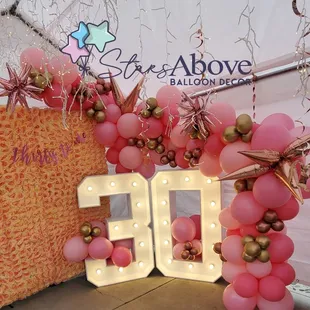 Pretty in pink! 
Balloon garland