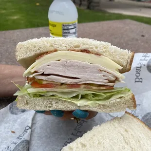 Turkey sandwich -- huge