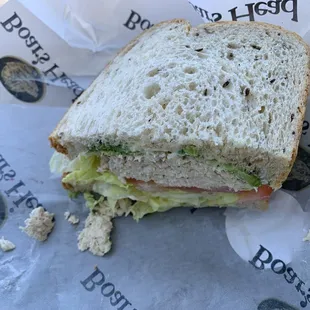 Tuna on rye