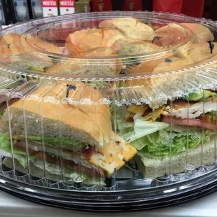 Assorted platter of best selling sandwiches