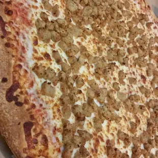 Sausage pizza hot and fresh only $5.99