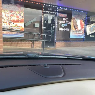 a view from inside a car