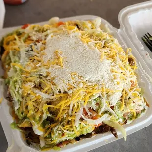 Carne Asada Fries with Lettuce