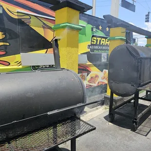 Outside front of building