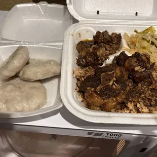 The menu for this day was already together. Yet, I was subjective to oxtails. This is my order. LOL.