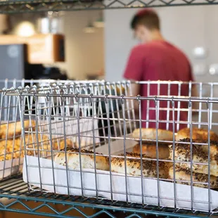 a man in the background