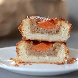 Inside of Seasonal Persimmon with Almond Frangipane Kouign Amann ($5) - texture is a bit soggy but I like the flavors! Quite sweet.