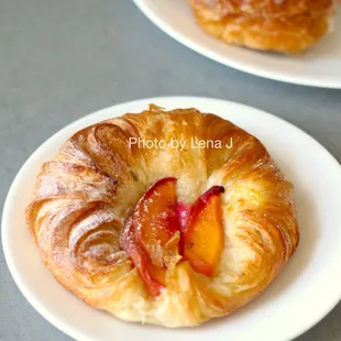 Seasonal Peach and Vanilla Cream Danish - peach is great, but the danish itself is so-so