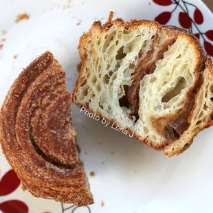 Inside of Cinnamon Morning Bun - I prefer the kouign amann.
