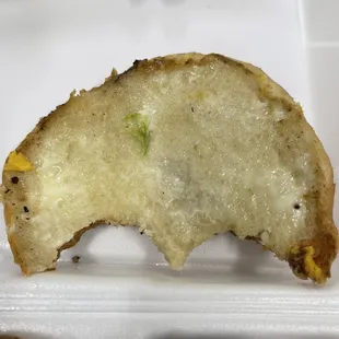 a half eaten sandwich