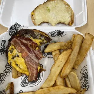 a sandwich and french fries