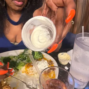 Used sour cream on our meal plate... had to ask for another one.