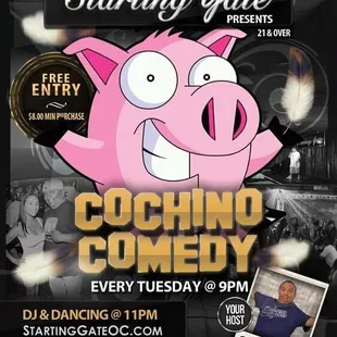 UPDATE: Its been 4 1/2 years of Comedy @ the GATE every TUESDAY! Best and longest running TUESDAY in Orange County! NO COVER!