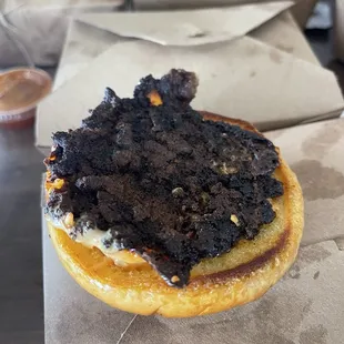 Looks like it came from the garbage. Burnt to a crisp