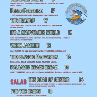 Most Recent Menu!