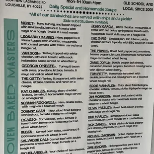 Menu Part 1/2