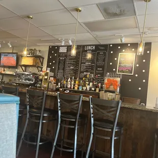 the bar and seating area