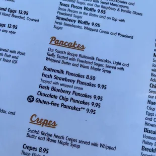 Breakfast, and they have fresh OJ and Gluten Free pancakes!