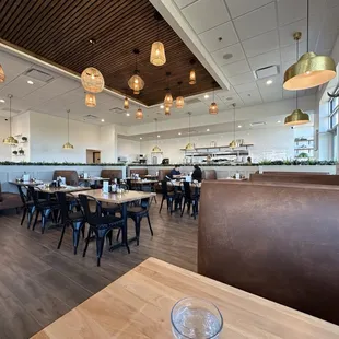 a view of the dining area