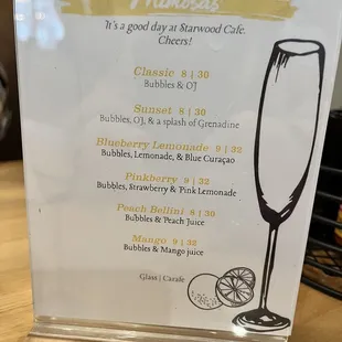 Several varieties of mimosas