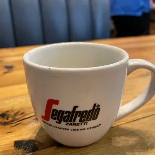 a cup of coffee on a table