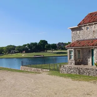 Lake behind the shopping center