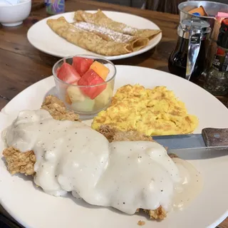 Chicken Fried Steak and Eggs