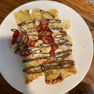 Strawberry Banana Nutella Crepes
