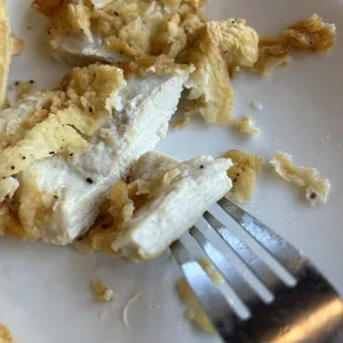 Terrible chicken. Very tough and stringy.