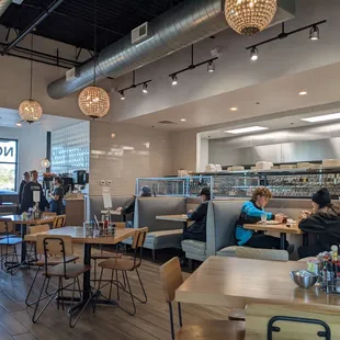 Restaurant space friendly and open