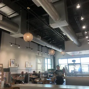 Roomy and brightly lit interior