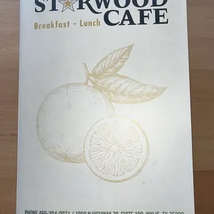 Menu Cover