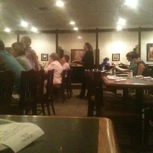 people sitting at tables