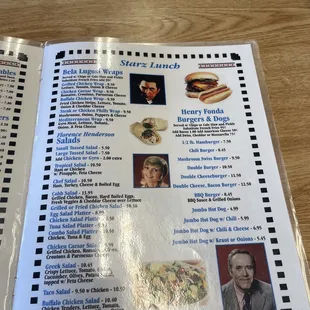 Lunch menu