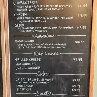 Updated Menu