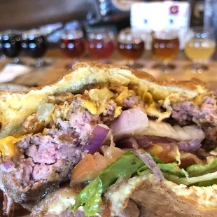 Perfectly cooked burger!