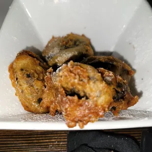 Okay I know this is not the best picture but this is the way they were served to us. It&apos;s deep fried Oreos