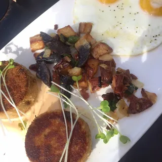 Crab Cakes & Eggs