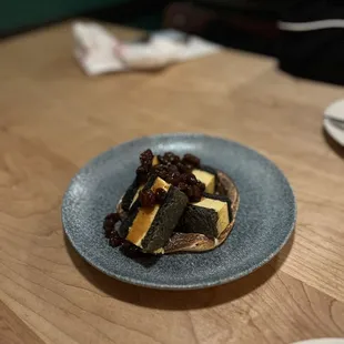 dessert - black sesame macaron pumpkin ice cream sandwich with marshmallow fluff