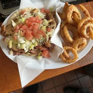State fair pita and onion rings