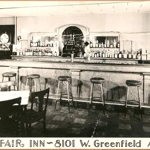 bar with stools and tables