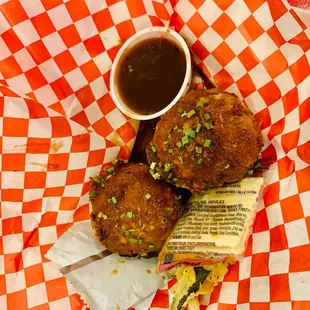 Deep Fried Seafood Gumbo Balls