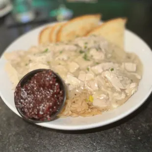 Open Faced Turkey Sandwich with rice